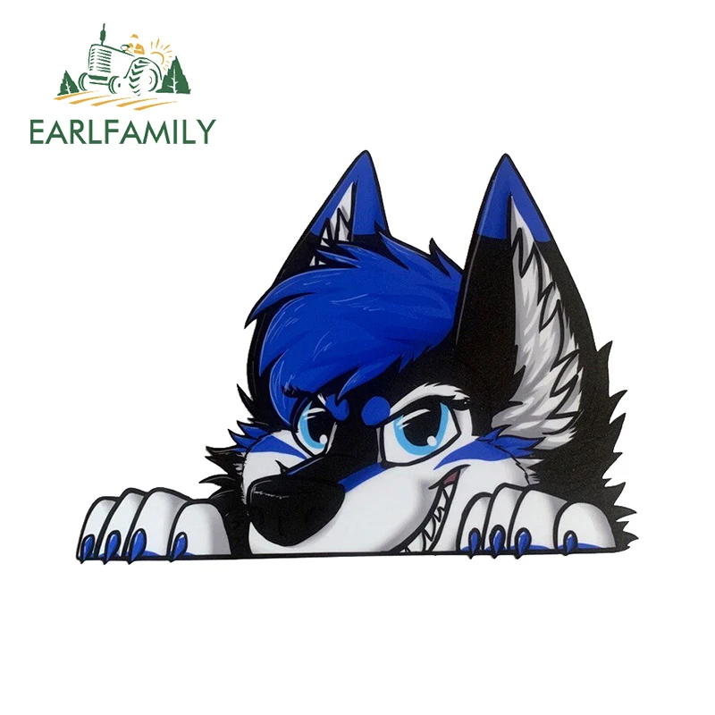 

EARLFAMILY 13cm x 9.6cm for Furry Peeker Car Accessories Stickers Vinyl RV JDM Vinyl Car Wrap Decal Laptop Personality Decals