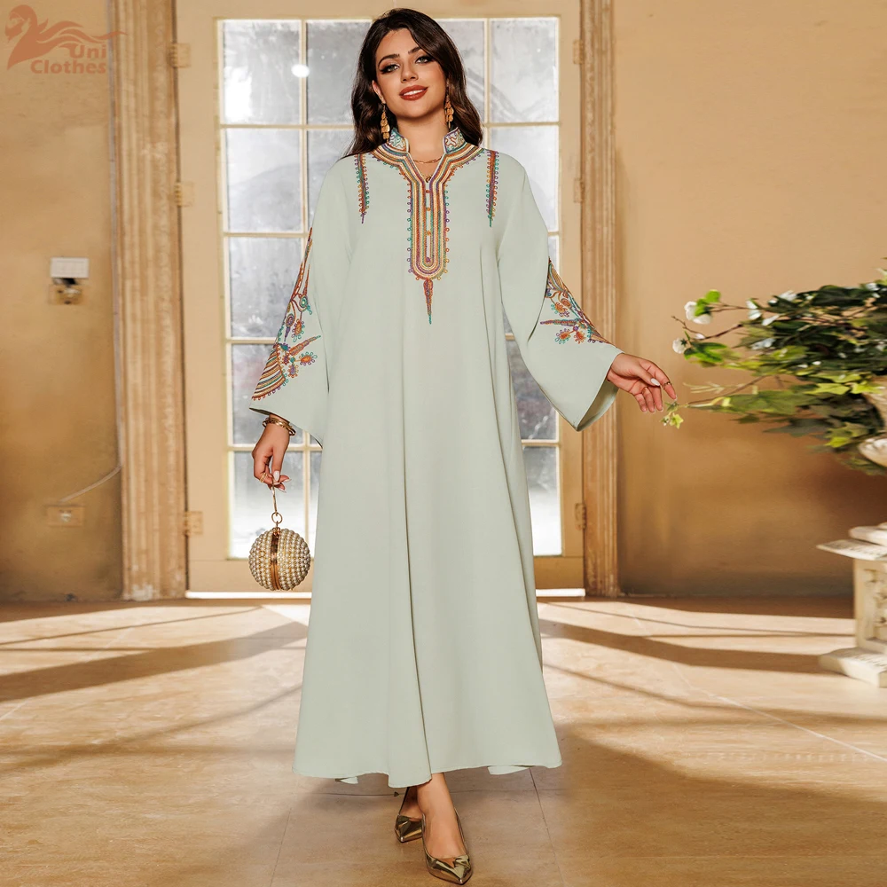 Eid Muslim Abaya Morocco Fashion Robe Corban Dubai Elegant Party Dresses Islamic Kaftan Arab Women Clothes Middle East