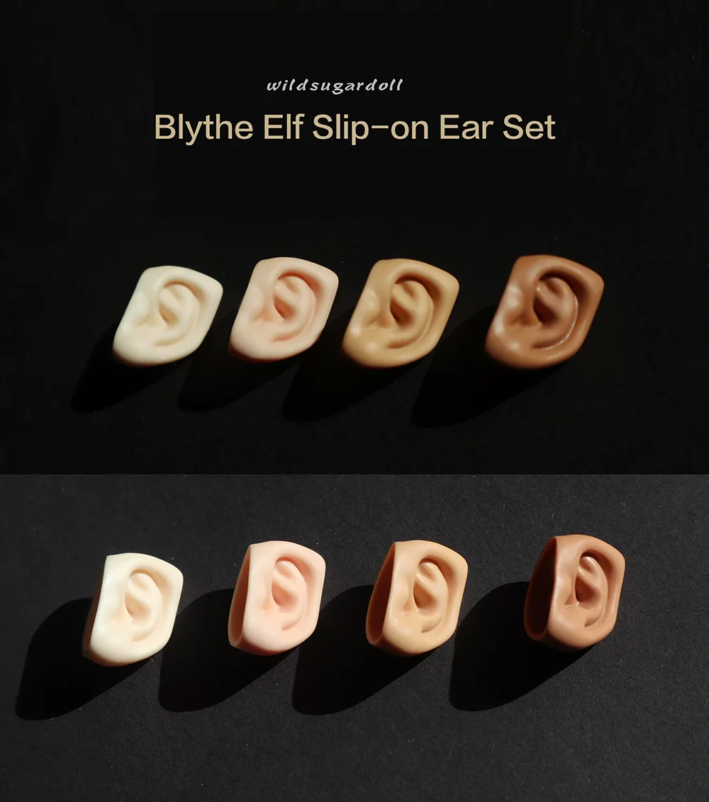 Custom Unpainted Slip-on Ear Set for Blythe Doll, Elf Ears,Doll Modification Parts