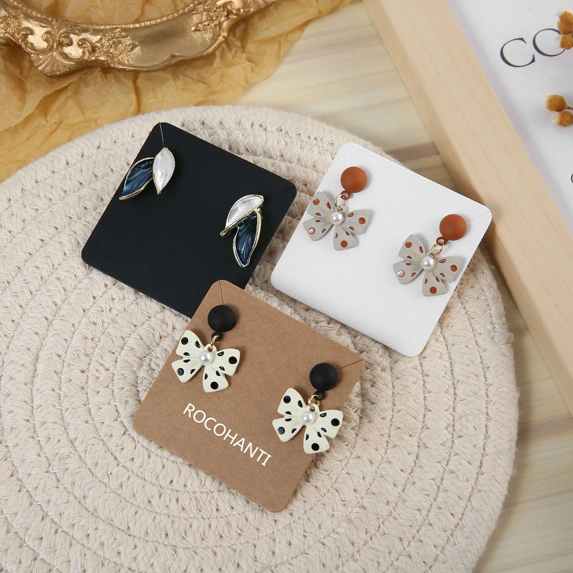 

100pcs jewelry packaging with logo earring paper card jewelry display card