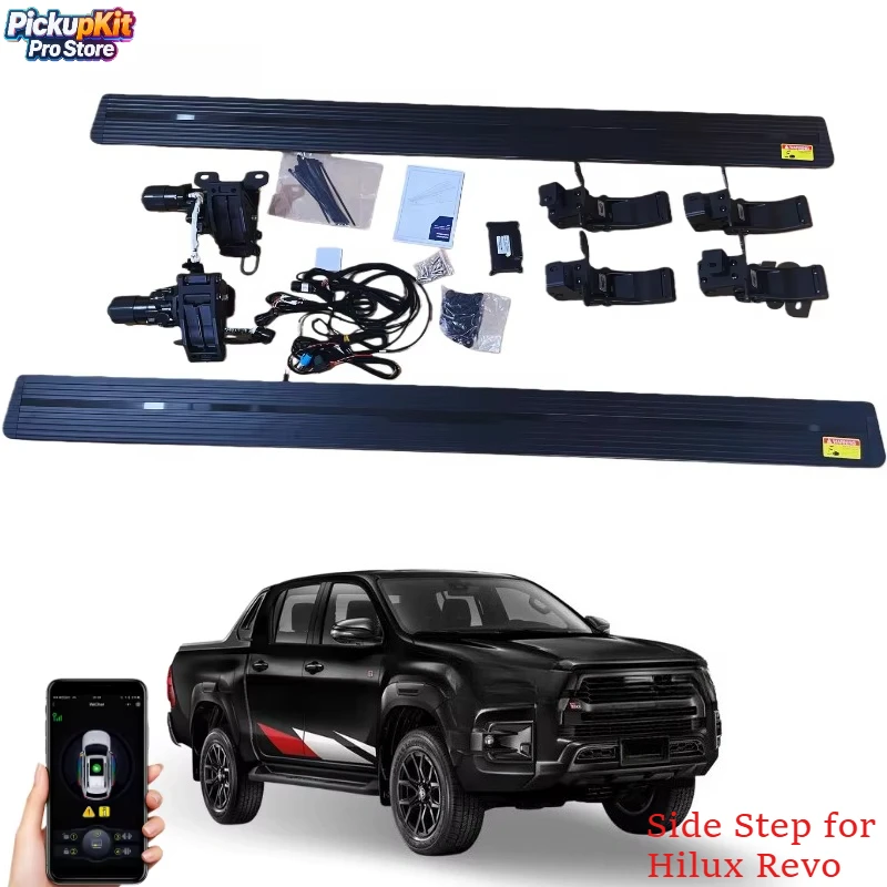 

Heavy-Duty Automatic Electric Running Boards Pickup Side Steps 4x4 Truck Accessories for Hilux Revo