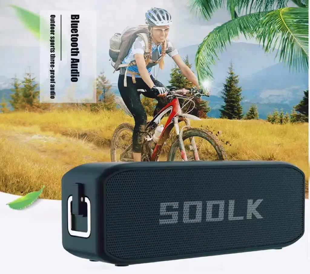 SODLK Portable Wireless Bluetooth Speaker V5.0 TWS Type-C Loud Stereo Super Bass Outdoors IPX7 Waterproof 20W Subwoofer Speakers