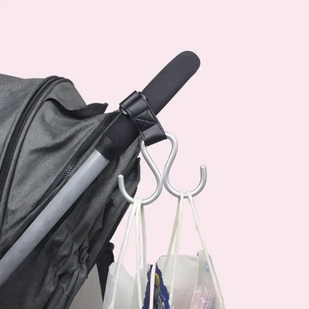 Metal Double S-shaped Stroller Hook Baby Stroller Hook Sliding Toy Electric Scooter Storage Hook Baby Stroller Accessories