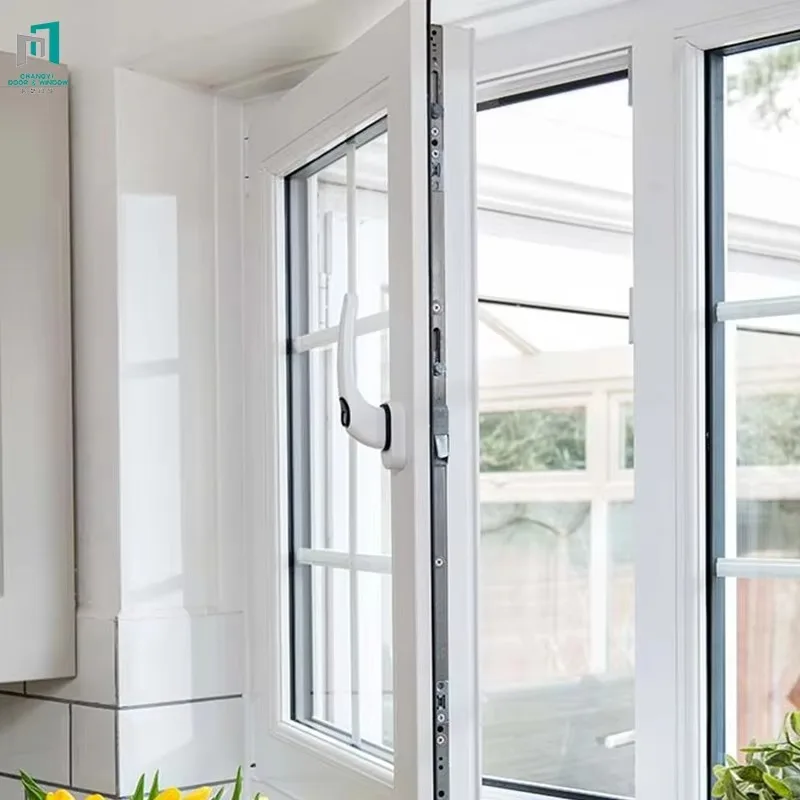 CHANGYI Modern Design Smart PVC Sliding Window Hurricane Impact Rectangular Windows Shutters Swing Open Style Pvc Window
