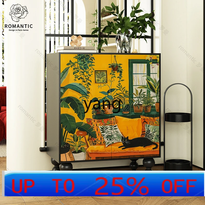 

LH shoe cabinet solid wood home decoration cabinet locker entrance cabinet retro storage