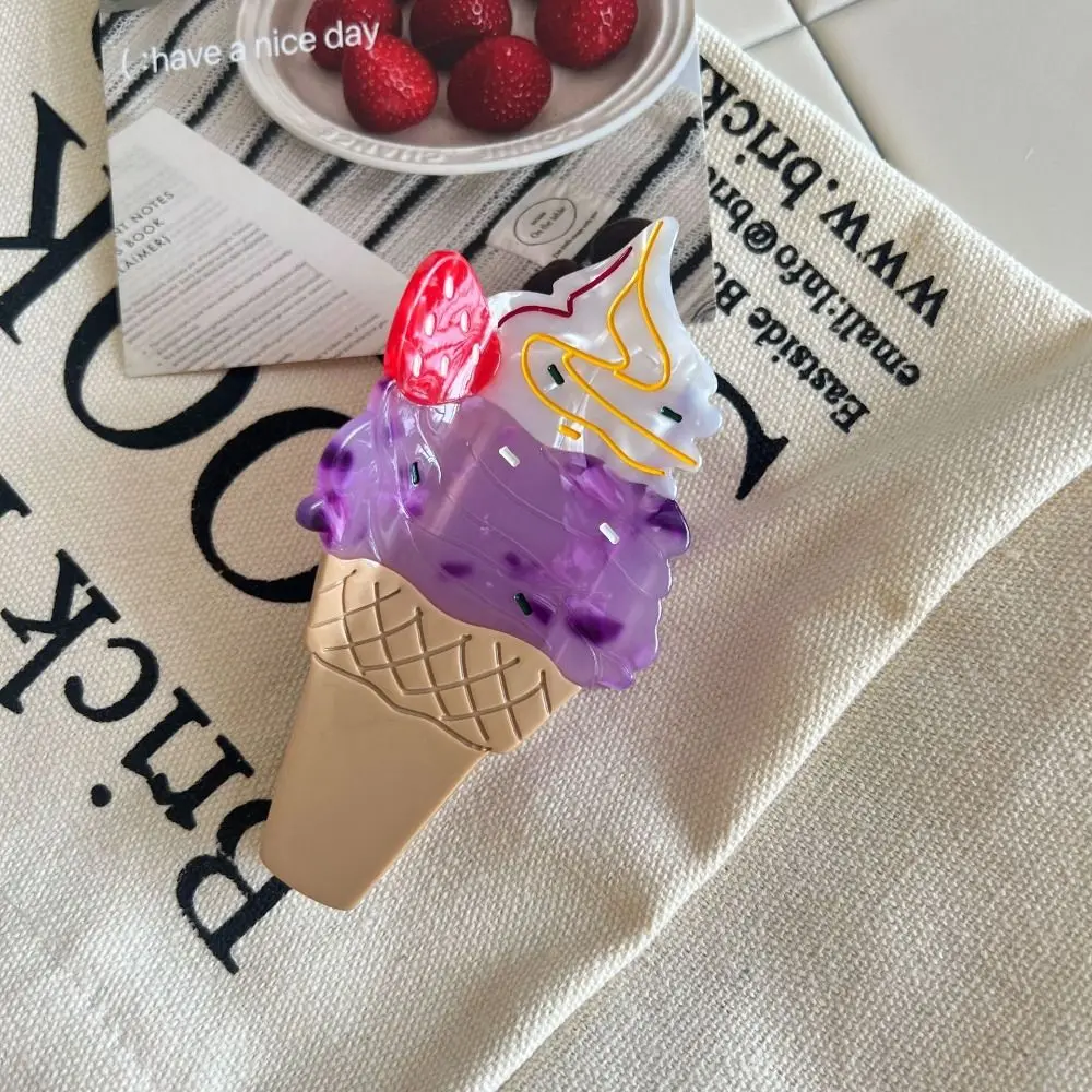 لطيف الفراولة الفاكهة مخروط مشبك شعر المصاصة دبوس الشعر الآيس كريم مشبك شعر الهندسة أغطية الرأس حمض الخليك القرش انتزاع الفتيات