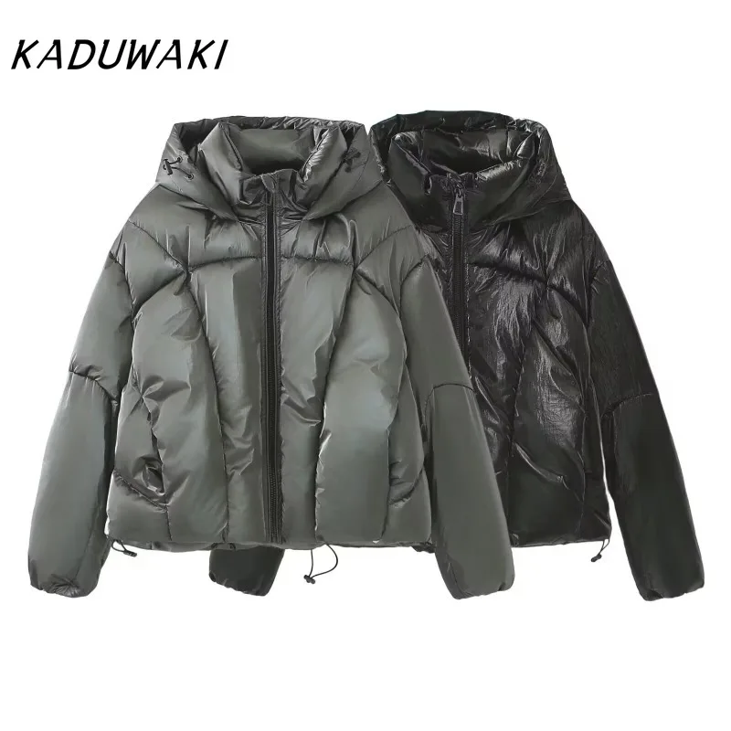 

KADUWAKI American Retro Fashion Down Jacket Autumn/Winter Style Cotton Bread Coat Warm Stylish Women's Outerwear Female Clothing