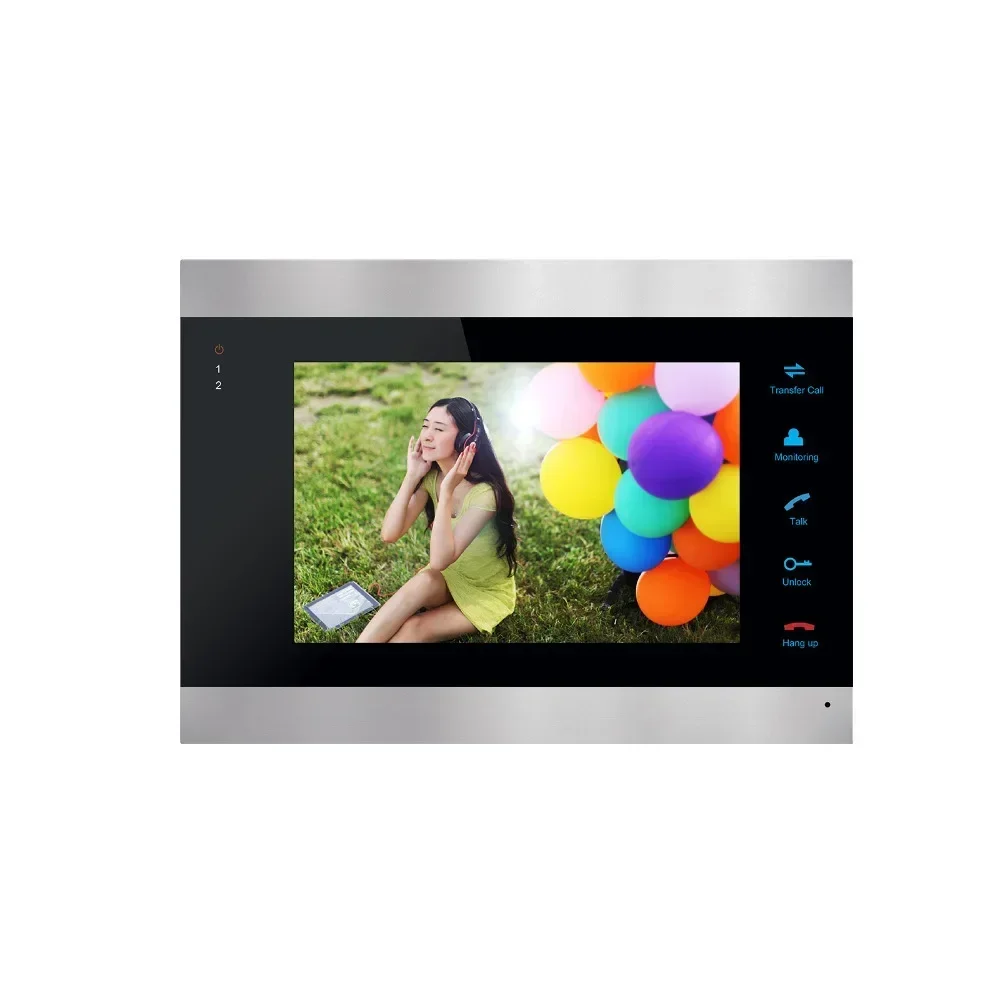 ANPWOO Videocitofono LCD a colori da 7 pollici Sistema citofonico Rilascio porta Sblocco Telecamera campanello a colori Visione notturna 600TVL