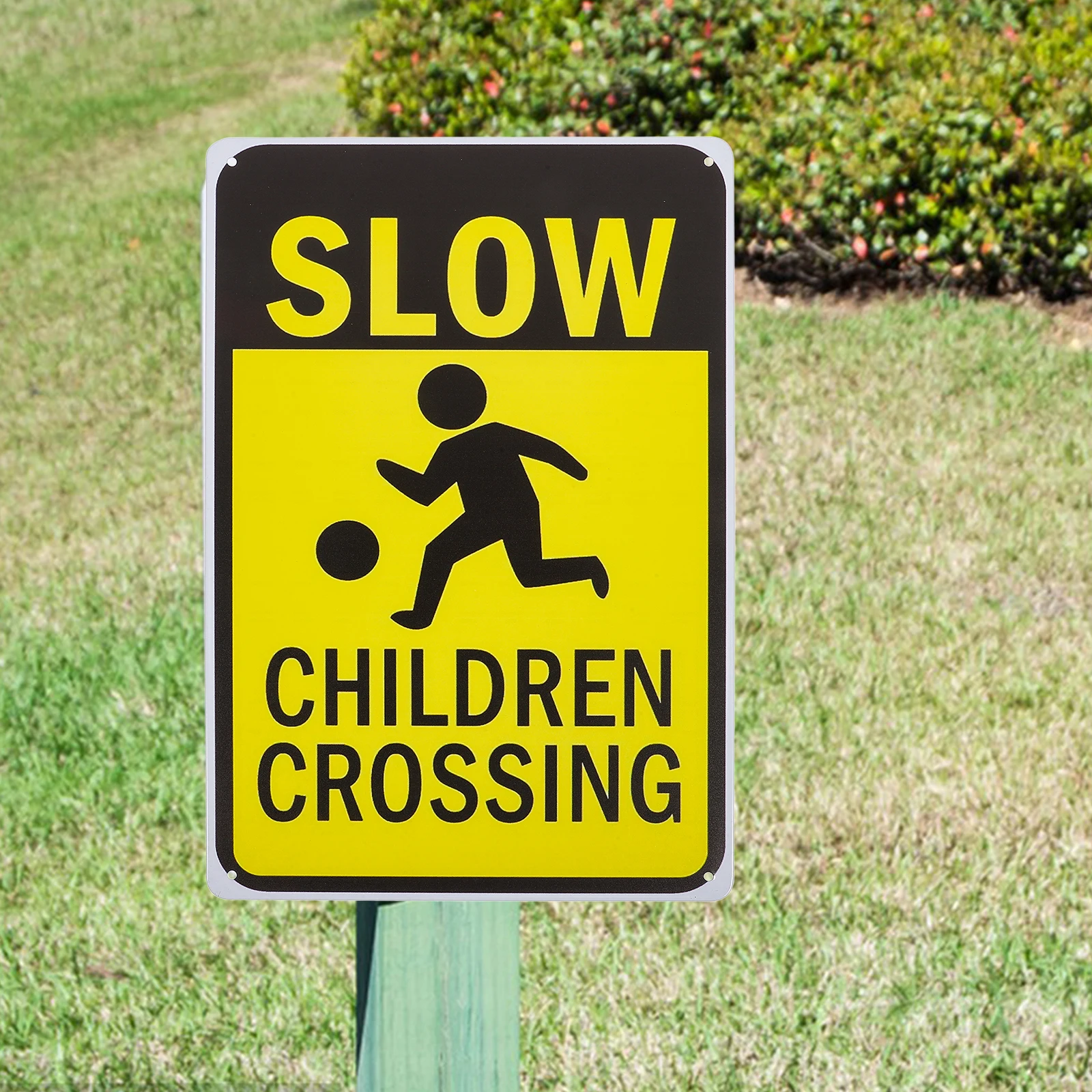 

2pcs Safety Signs Warning Child Playing Traffic Street Reflective Sign for Kids Crossing Area