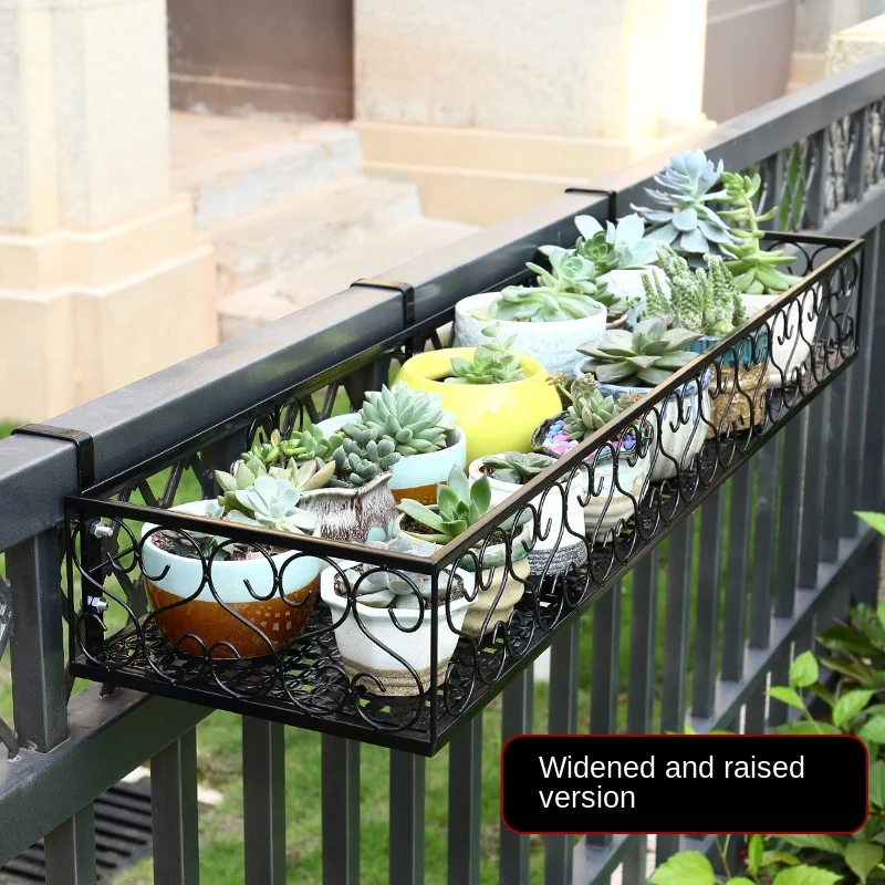 Balcony railing flower stand wall hanging railing hanging flower stand iron balcony railing hanging flower stand balcony succule