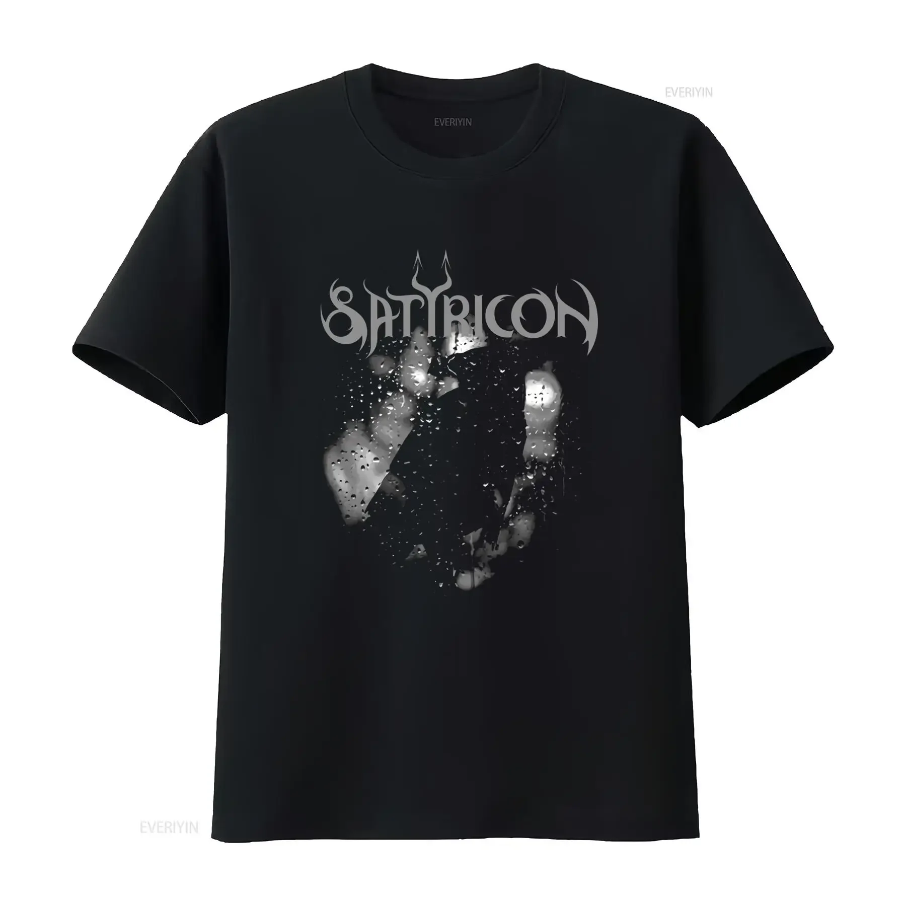 Satyricon Black Crow On A Tombstone T Shirt Official Band Merch Rock Style vintage Washed fashion streetwear Unisex Slightly