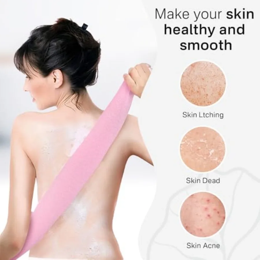Exfoliating Washcloth Towel, Japanese Exfoliating Bath Wash Cloth for Body Exfoliation, Korean Back Scrubber Washer for Shower,