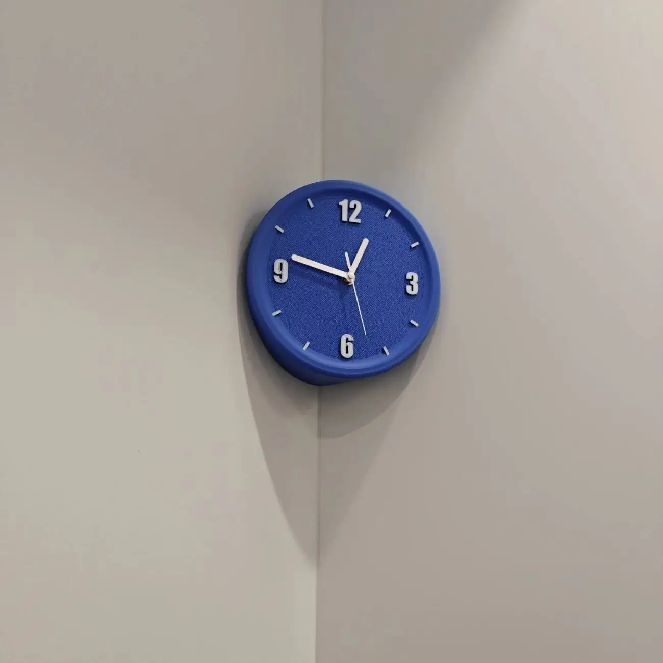 Non-drilled hole corner-to-corner wall-mounted simple and quiet clock for living room, decorative on the wall
