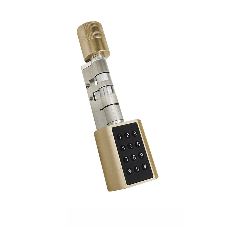 Adjustable lock cylinder, a variety of unlocking methods at the door of the room, fingerprint password lock