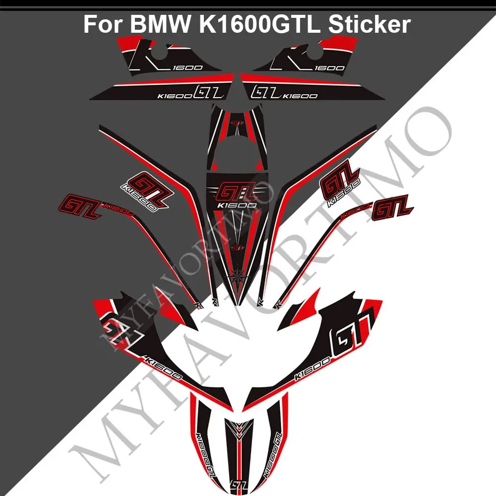 Motorcycle Tank Pad Stickers For BMW K1600GTL Protection Fairing Fender Emblem Logo Cases Luggage Trunk