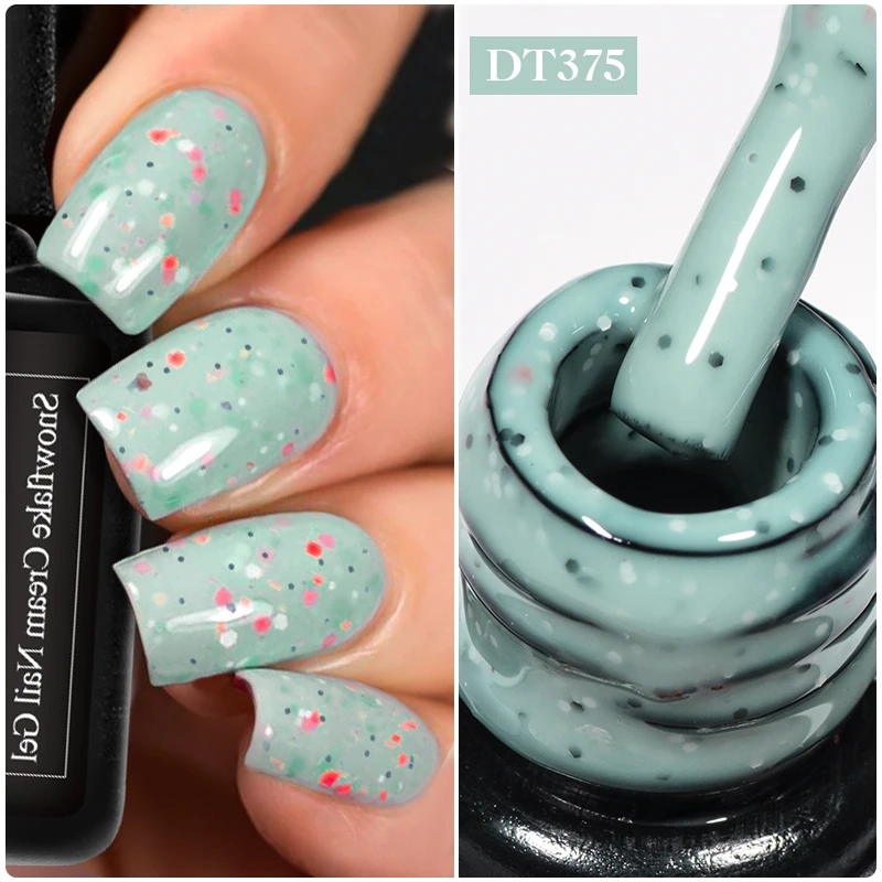 MEET ACROSS 7ml Copo de neve Creme Unha Polonês Gel Glitter Brilhante Soak Off Gel Polonês Semi Permanente Suprimentos para Unhas Design de Verniz