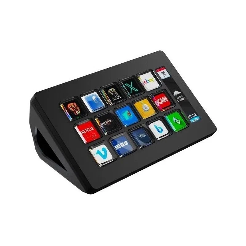 EE1 HSV293S Stream Dock Studio Controller 15 Macro Keys with Side Monitor Trigger Actions in Apps and Software