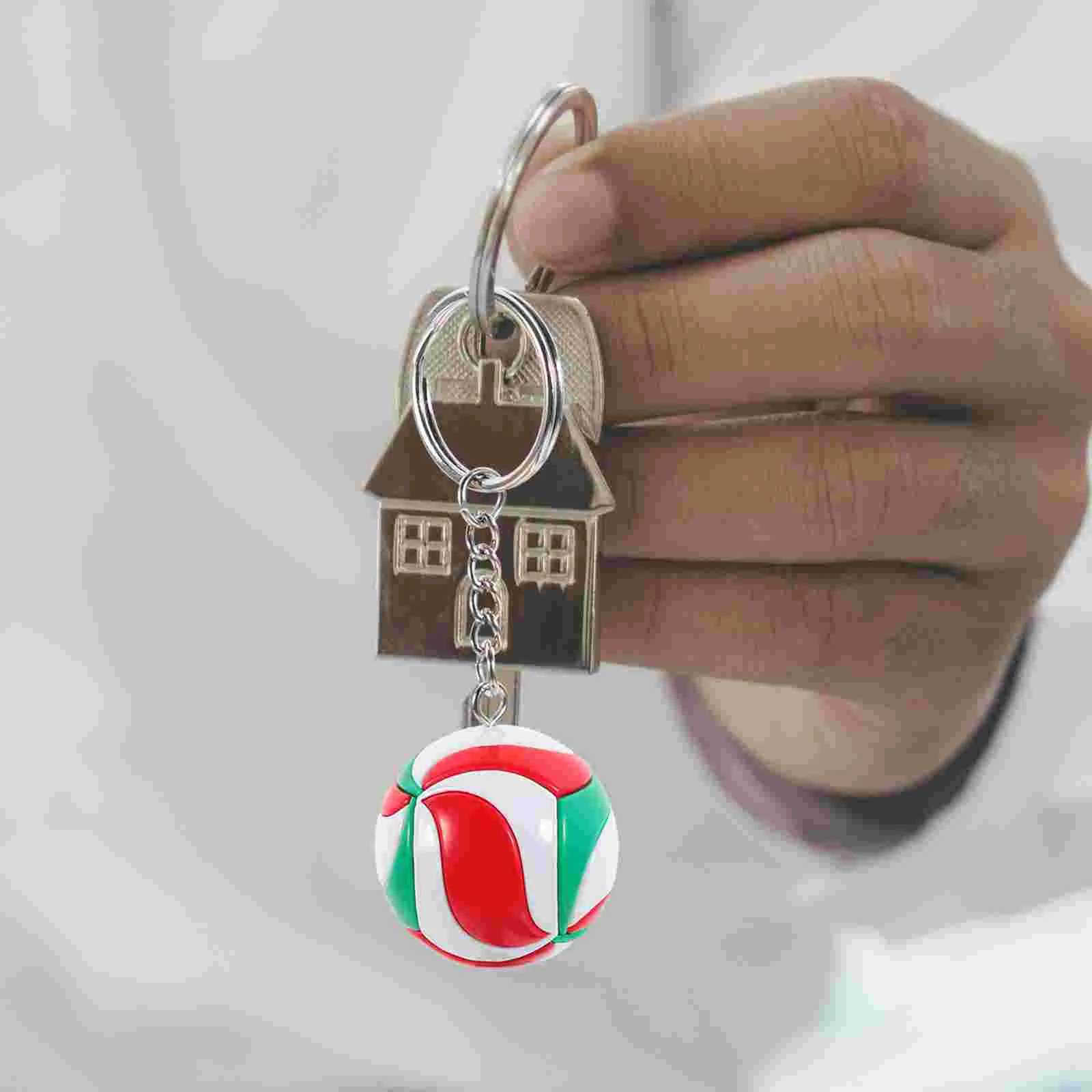 3 Pcs Volleyball Keychain Fashion Children Souvenir Decorations Portable Adorable Big Compact Alloy Lovely