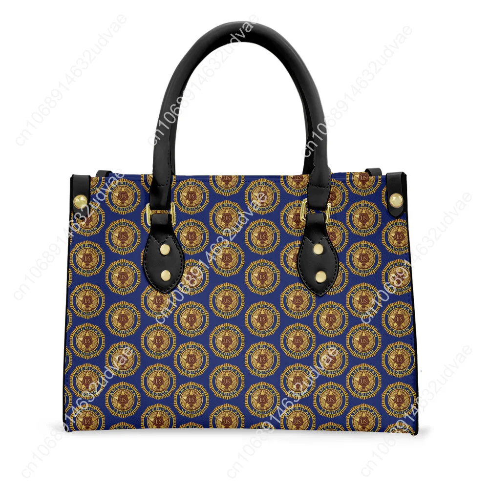 American Legion Logo Purse Mens Womens New Shoulder Crossbody Bag Personalized Handbag Business Commuter Leather Tote Bag Gift