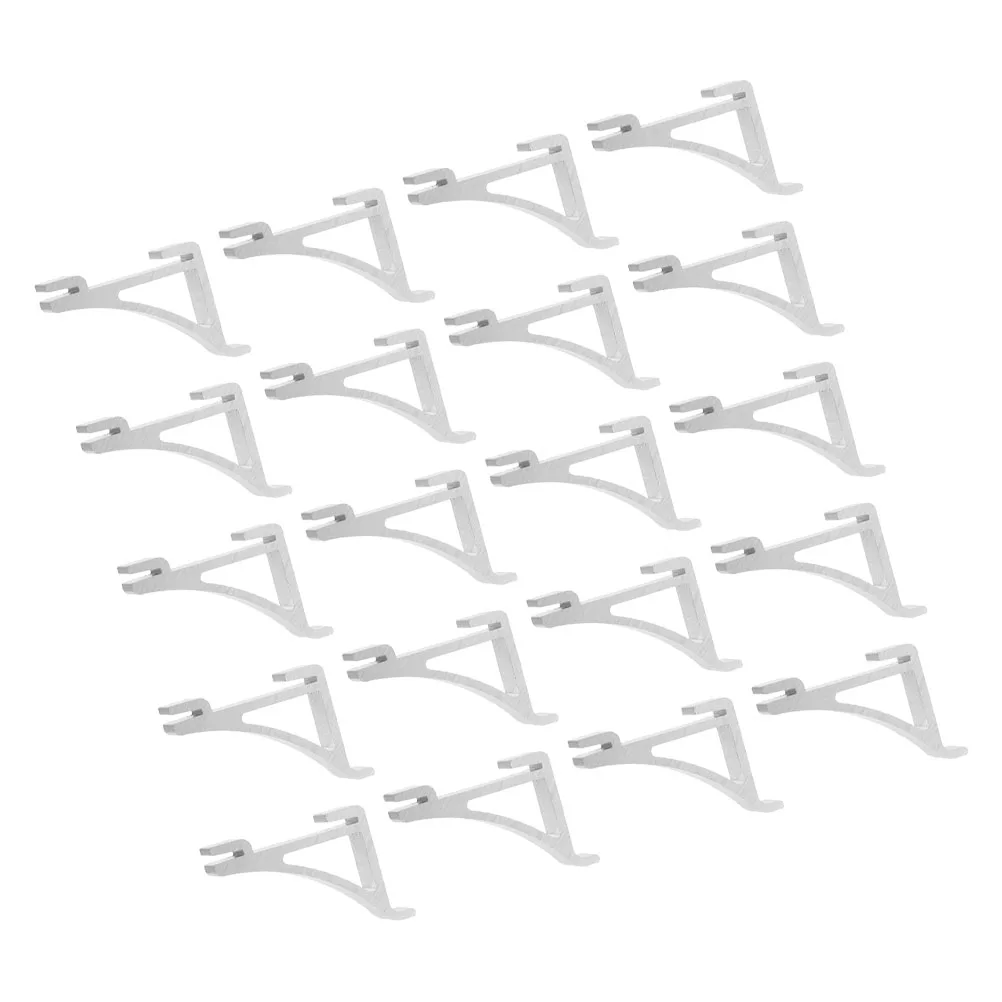 

20 Pcs Shelf Clips Aluminum Freezer Hook Refrigerator Pint Bags Commercial Durable High Capacity Metal Hardware