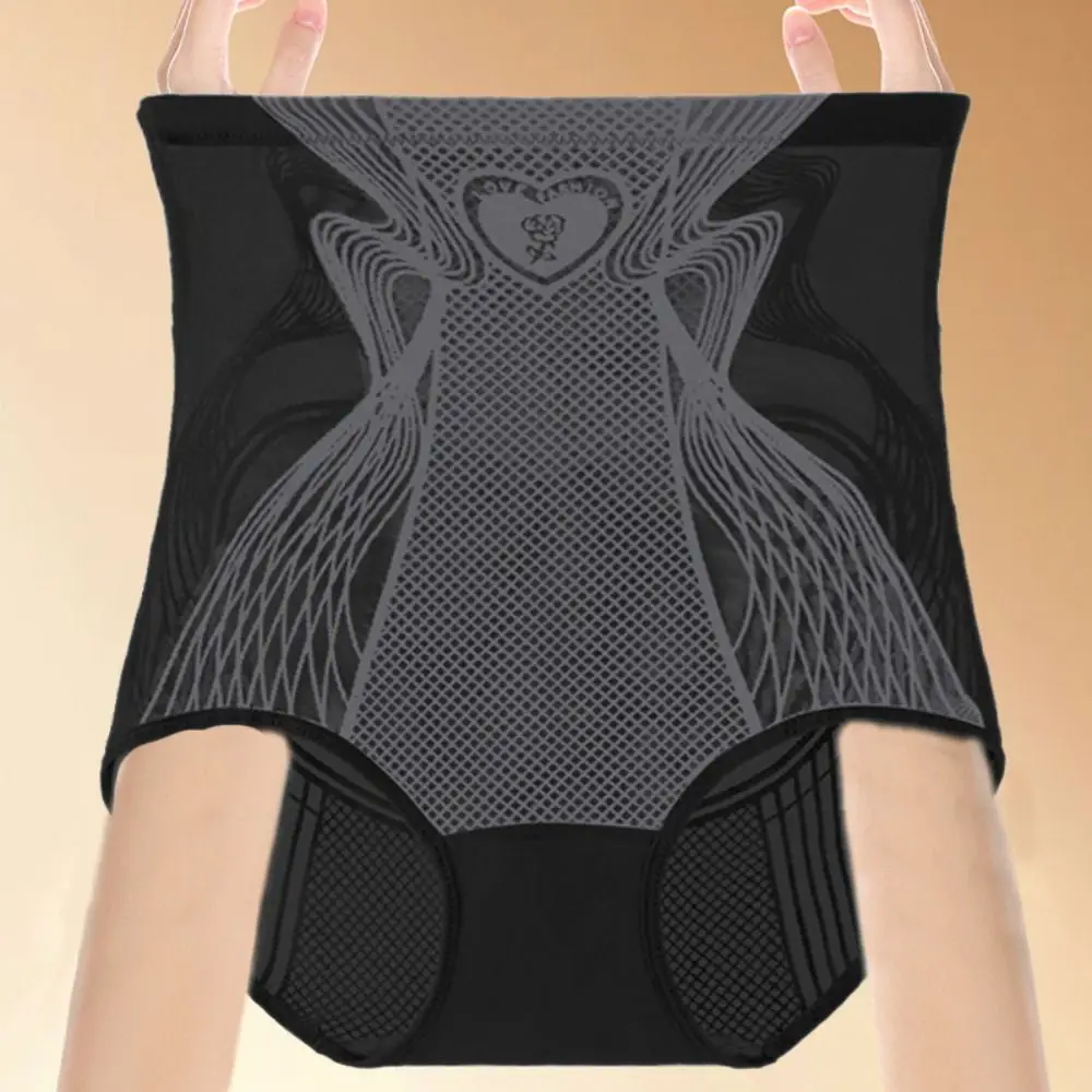 

High Waist Postpartum Body Shaper Shapewear Panties Butt Lifter Briefs Mesh Transparent Waist Trainer Seamless Underpants Lady