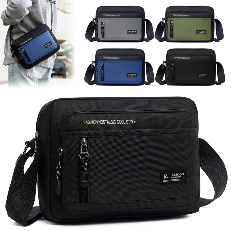 

НОВАЯ мужская сумка через плечо, сумки на одно плечо, большая вместительная сумка для хранения, деловые сумки через плечо с несколькими карманами для работы, путешествий