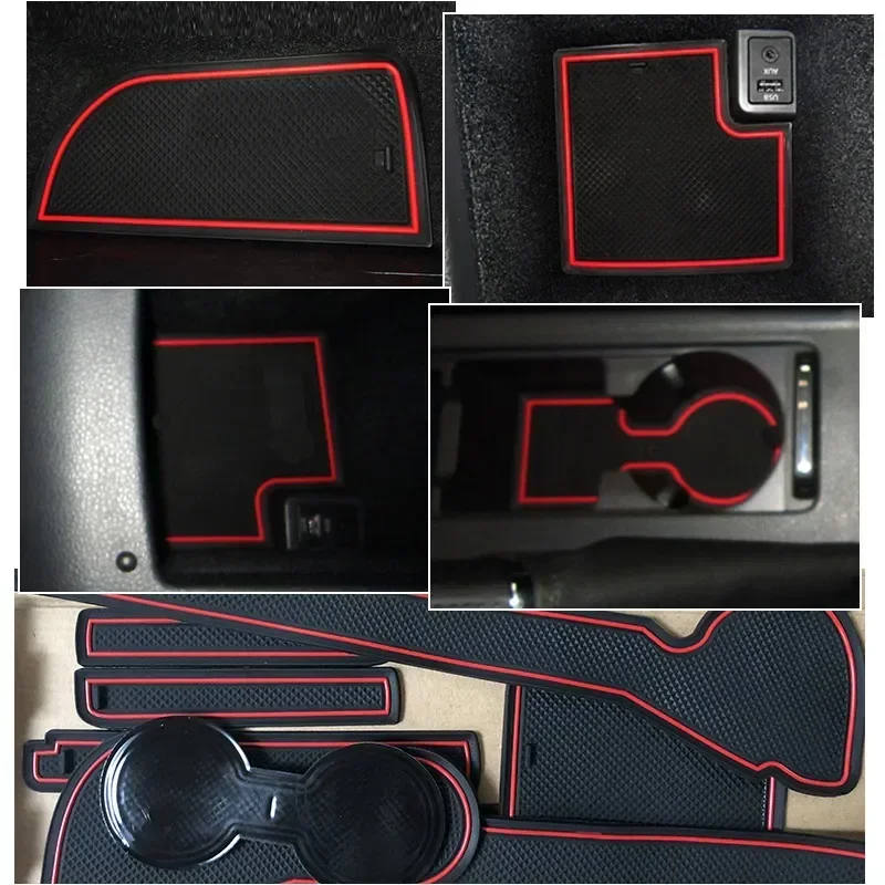 Protector Mats for Volkswagen VW Jetta A6 MK6 Accessories 2012~2018 Cup Cushion Holder Console Liners Dust Mat Pads Car Interior