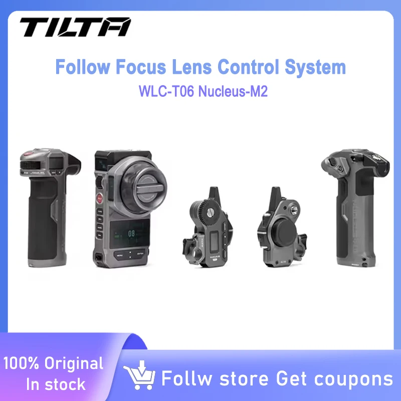 TILTA Nucleus-M2 Pro Беспроводная система управления объективом Follow Focus WLC-T06 для DJI RONIN RS4/RS3 Arri RED Komodo |   Полный комплект