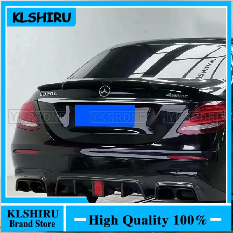 

For Mercedes W213 Spoiler E Class 4-Door Sedan E200 E220 E250 E300 2020-2022 W214 Carbon Fiber Rear Trunk Spoiler Wings