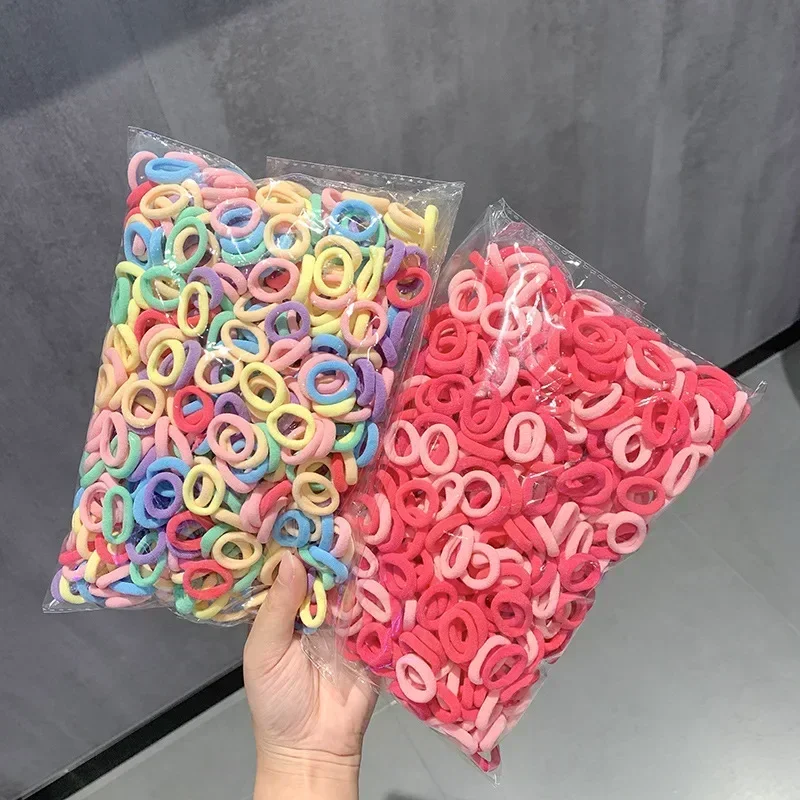 Frauen Mädchen Bunte Nylon Elastische Haarbänder Pferdeschwanz Halten Kleine Haargummi Gummibänder Scrunchie Mode Kinder Haar Zubehör