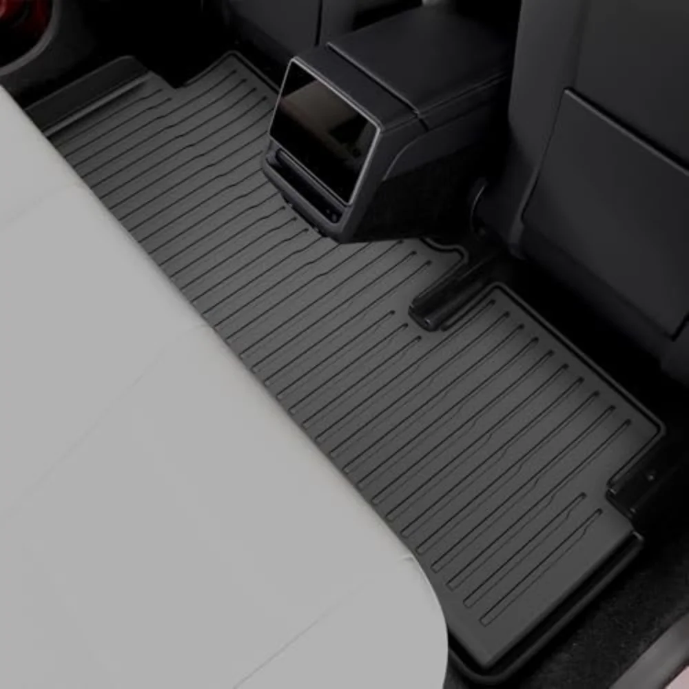 For Tesla Model 3 Highland 2024 TPE Floor Mats,All Weather Waterproof Anti-Slip Front Rear Cargo Liner Trunk Mat