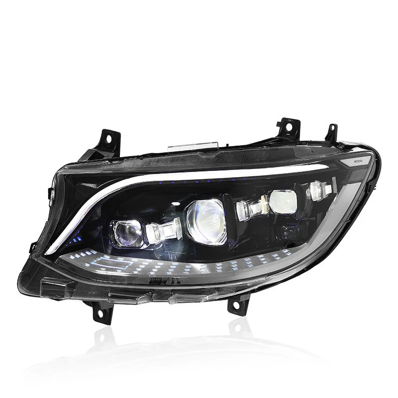 Car Front Lamp Assembly For 2018-2025 Mercedes Sprinter W907 Automatic 2pcs Headlights Upgrade S-Class Style LED Projection Lens