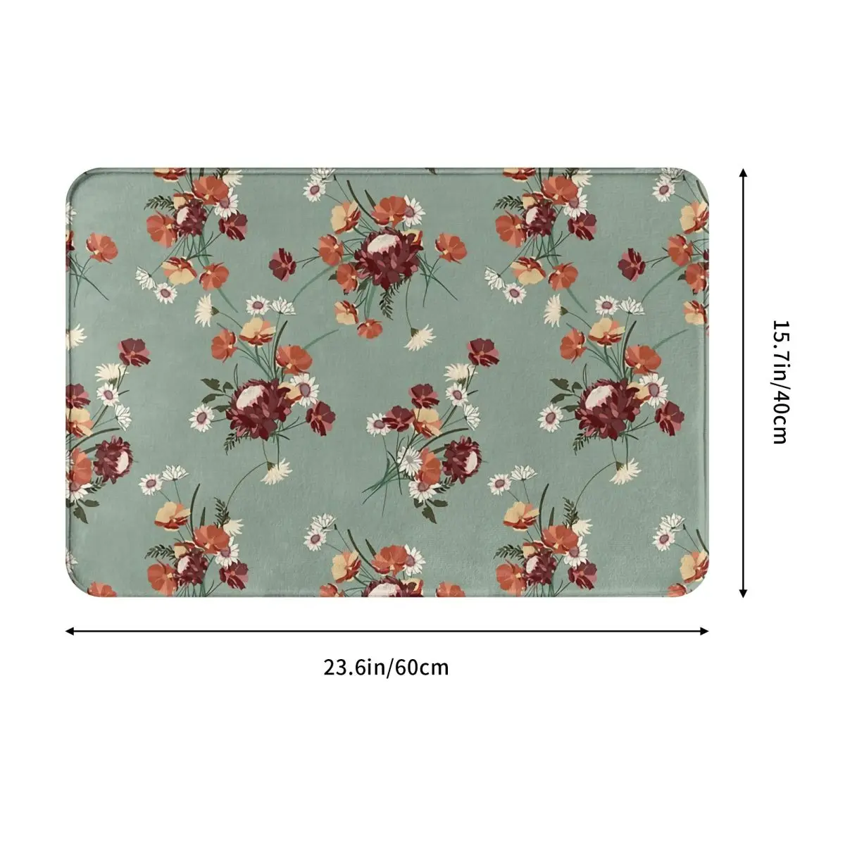 Wildflower Anti-Slip Doormat Bath Mat Seamless Pattern With Carnation Balcony Carpet Welcome Rug Bedroom Decorative