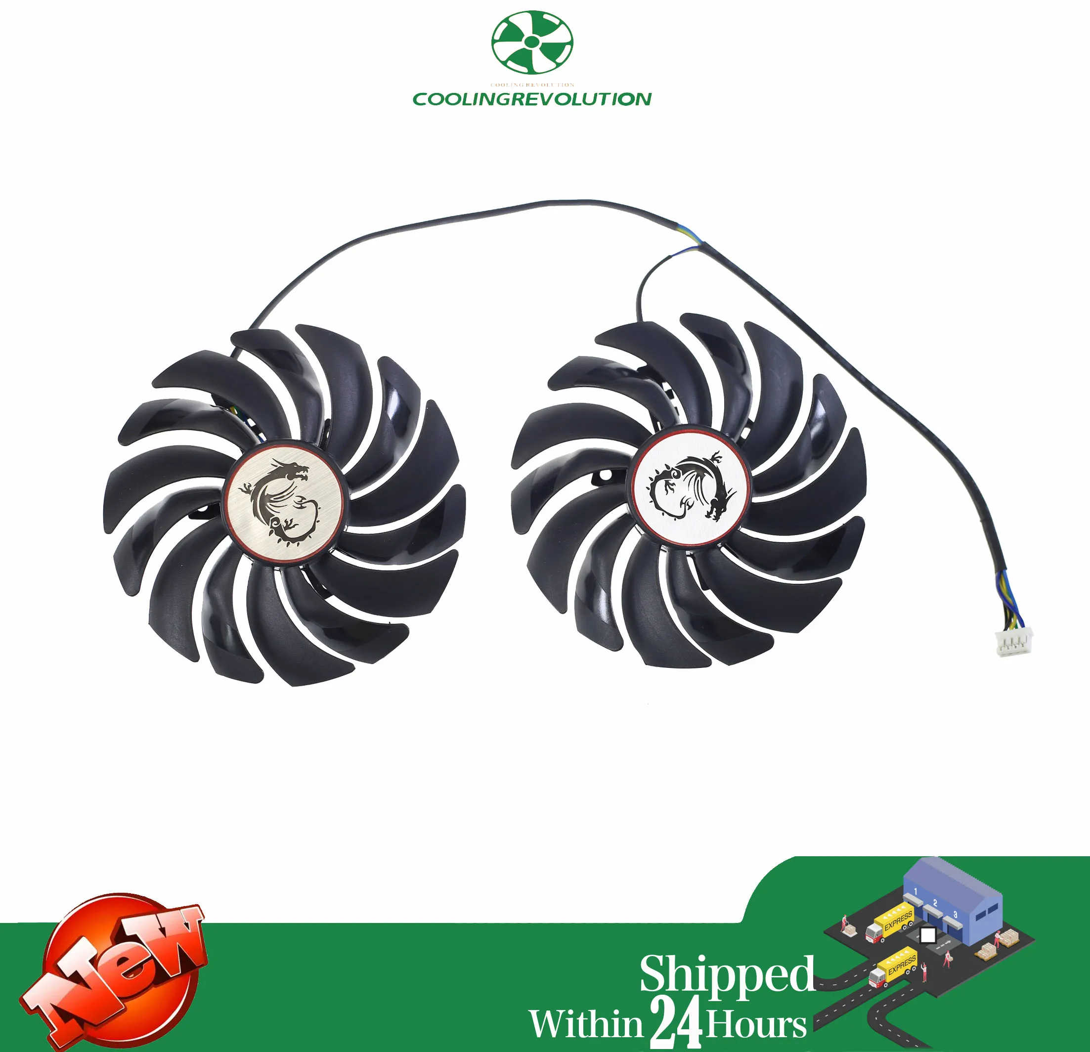 PLD10010B12HH DC12V 4PIN Wentylator karty graficznej RX580 RX480 dla MSI Radeon RX 480 RX 580