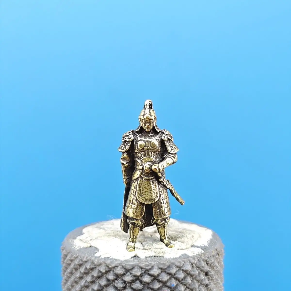Brass Ancient Soldier 1/64 Scale Tang Dynasty Xue Rengui General Armor Tang Dynasty General Soldier Model