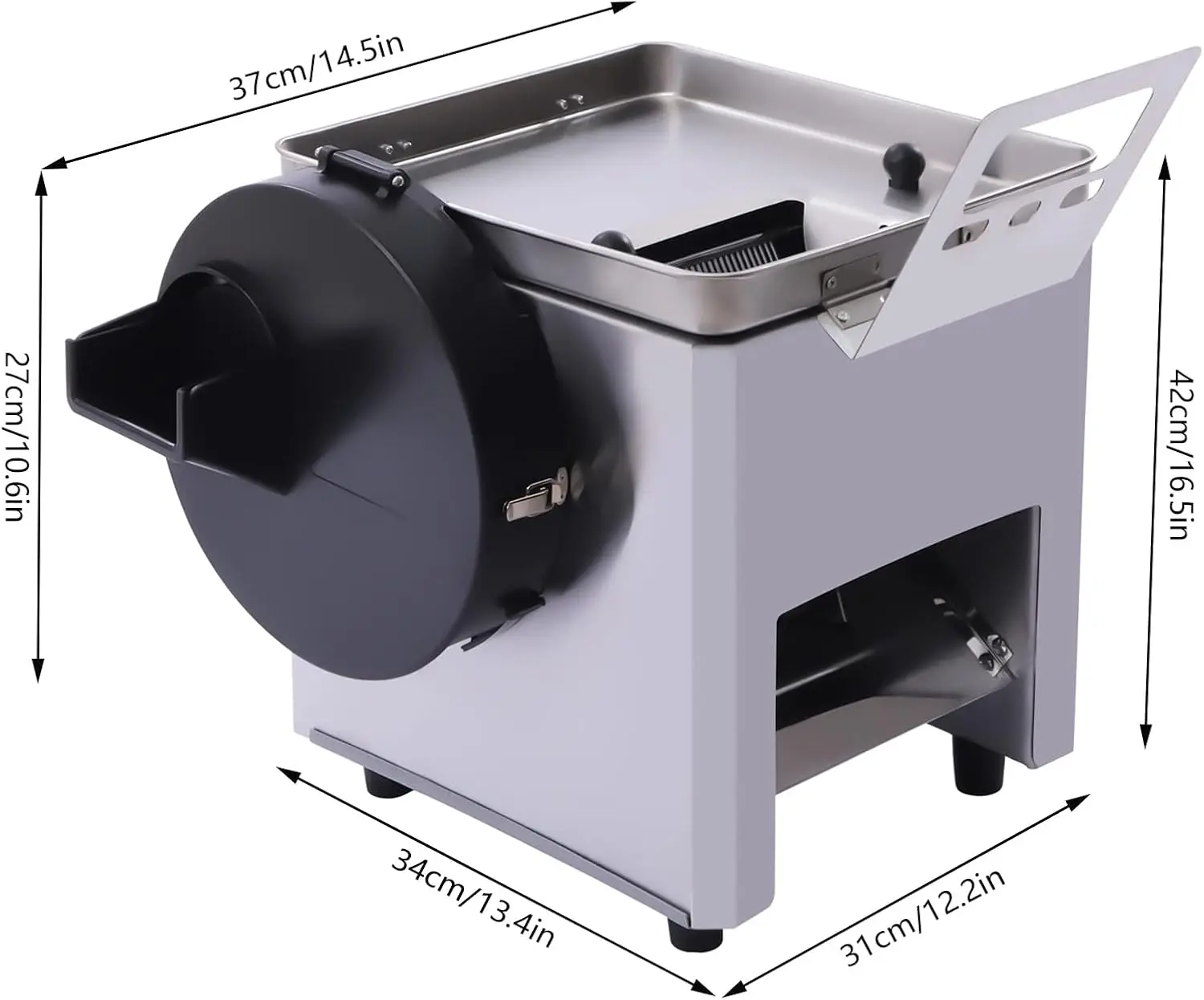 Commercial Meat Cutter Machine, 850W Electric Meat Slicer 440Lbs/H Stainless Steel Food Cutting Machine With Automatic Manual