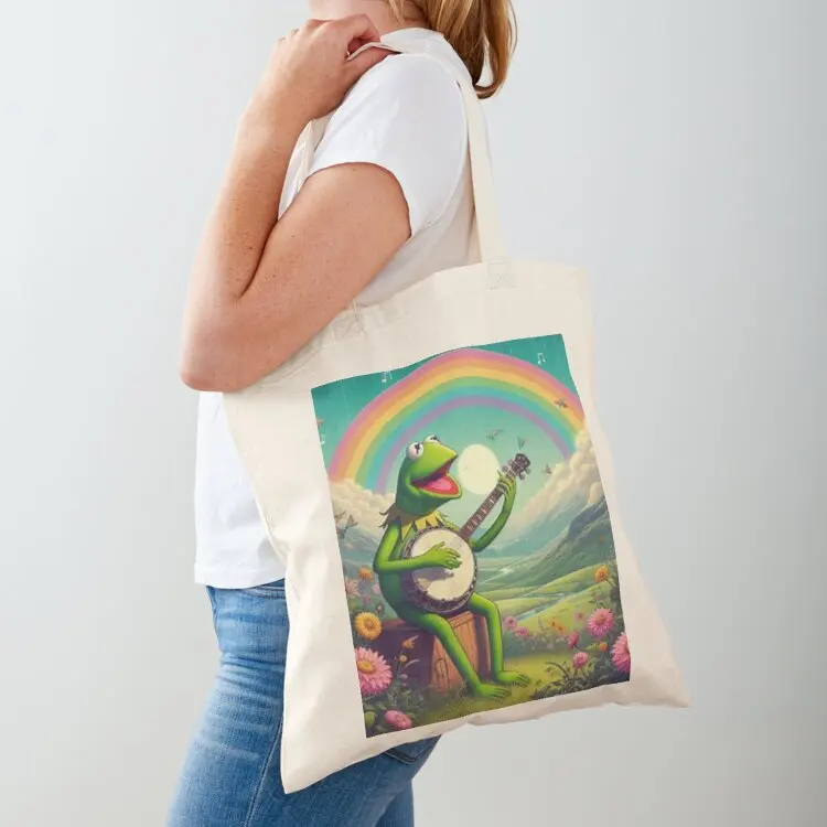 

Kermit Rainbow Connection: A Journey through Muppetry Tote Bag the tote bag eco pack Lady bags