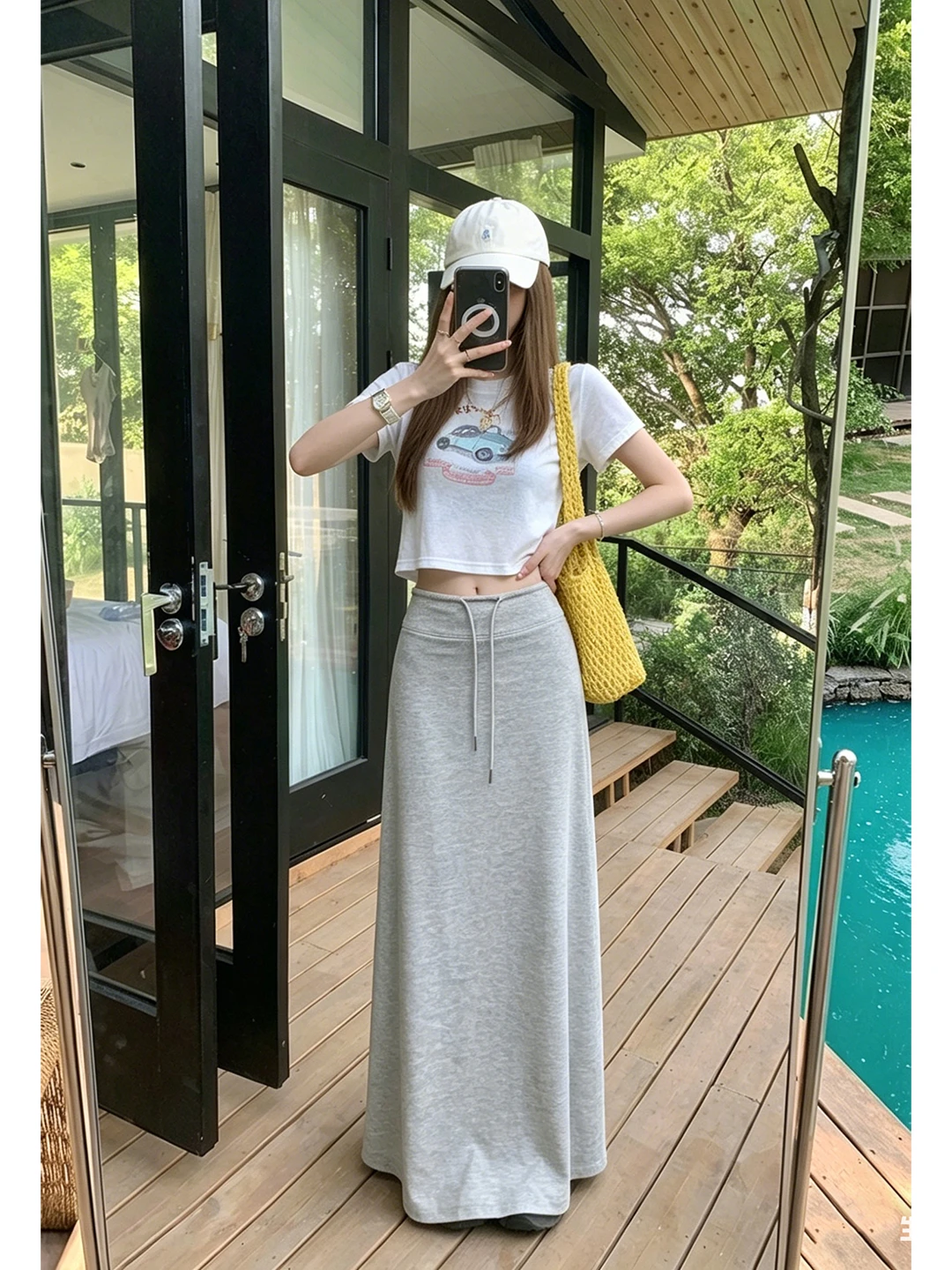 

Fashionable Mid-Length Straight Tube Skirt plus Size Casual Versatile Women's Back Split Half-length Polyester Knitted Skirt