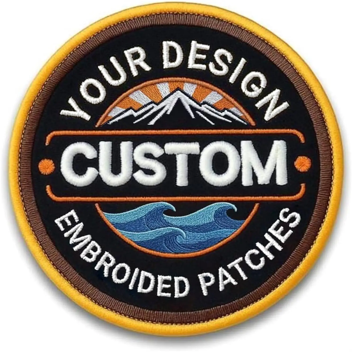 

Custom 3D Embroidered Text Logo Patches, Custom Patches Design Your Own, Personalized Name Patches Iron On Sew On Hook and Loop