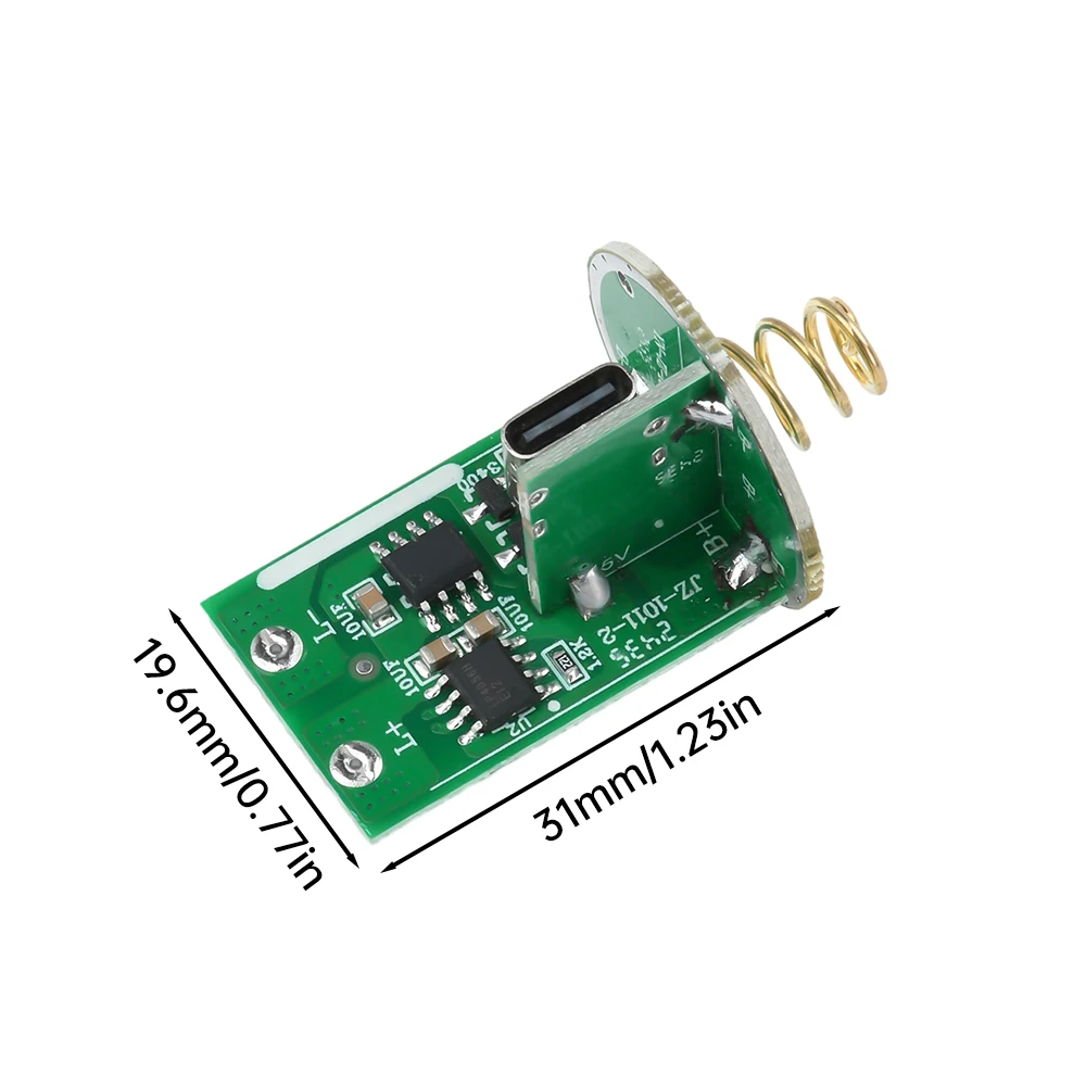 Type-c /Micro USB Dual 6-8.4V Lithium Flashlight 10W LED Drive Board Flashlight Driver Board With Switch Circuit Board