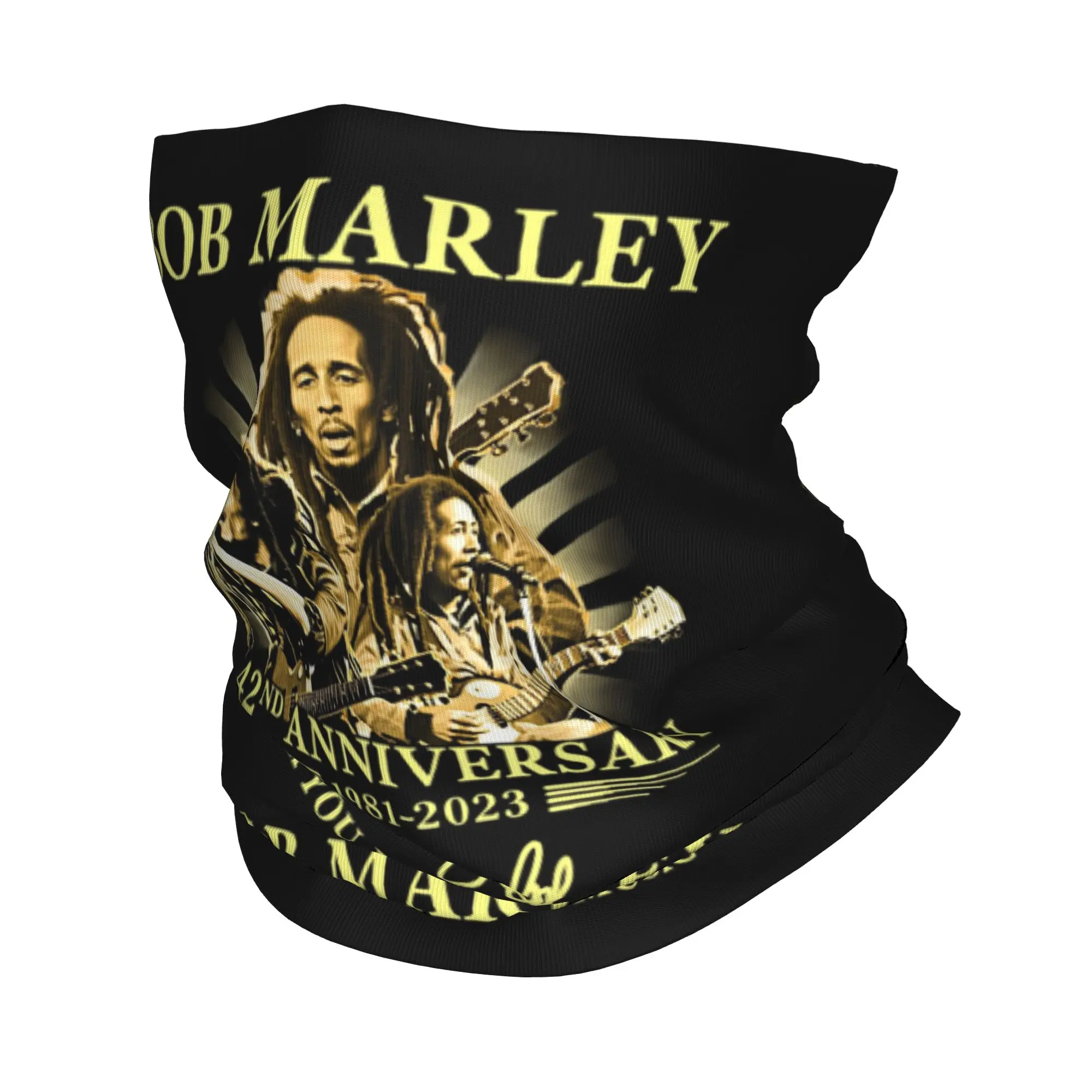 Custom Jamaica Singer Reggae Rock Bob Marley  Bandana Neck Warmer Women Men Winter Hiking Ski Scarf Gaiter  Face Cover