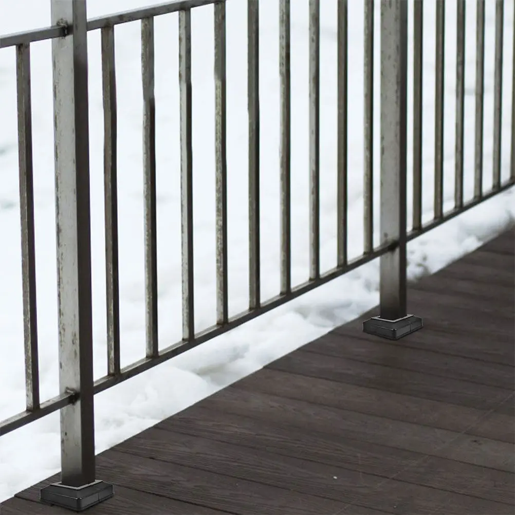8Pcs Split Post Cover Skirt Plastic Decorative Base Cover for Deck Fence Outdoor Post Sleeve and Railing Deck Covers