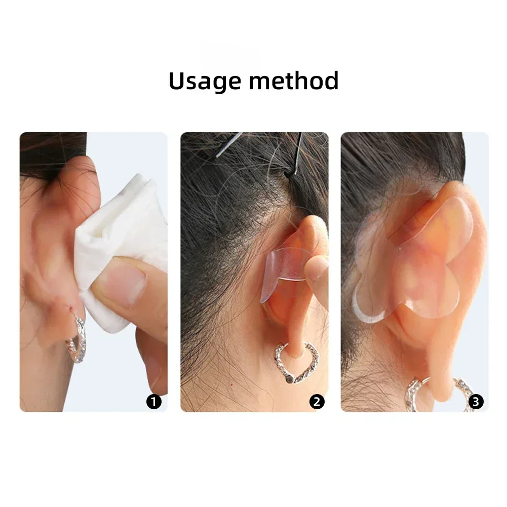 蝶の形のエルフ耳ステッカー コレクター 補正パッチ シリコーンパッチ テープ 化粧品耳プライマー