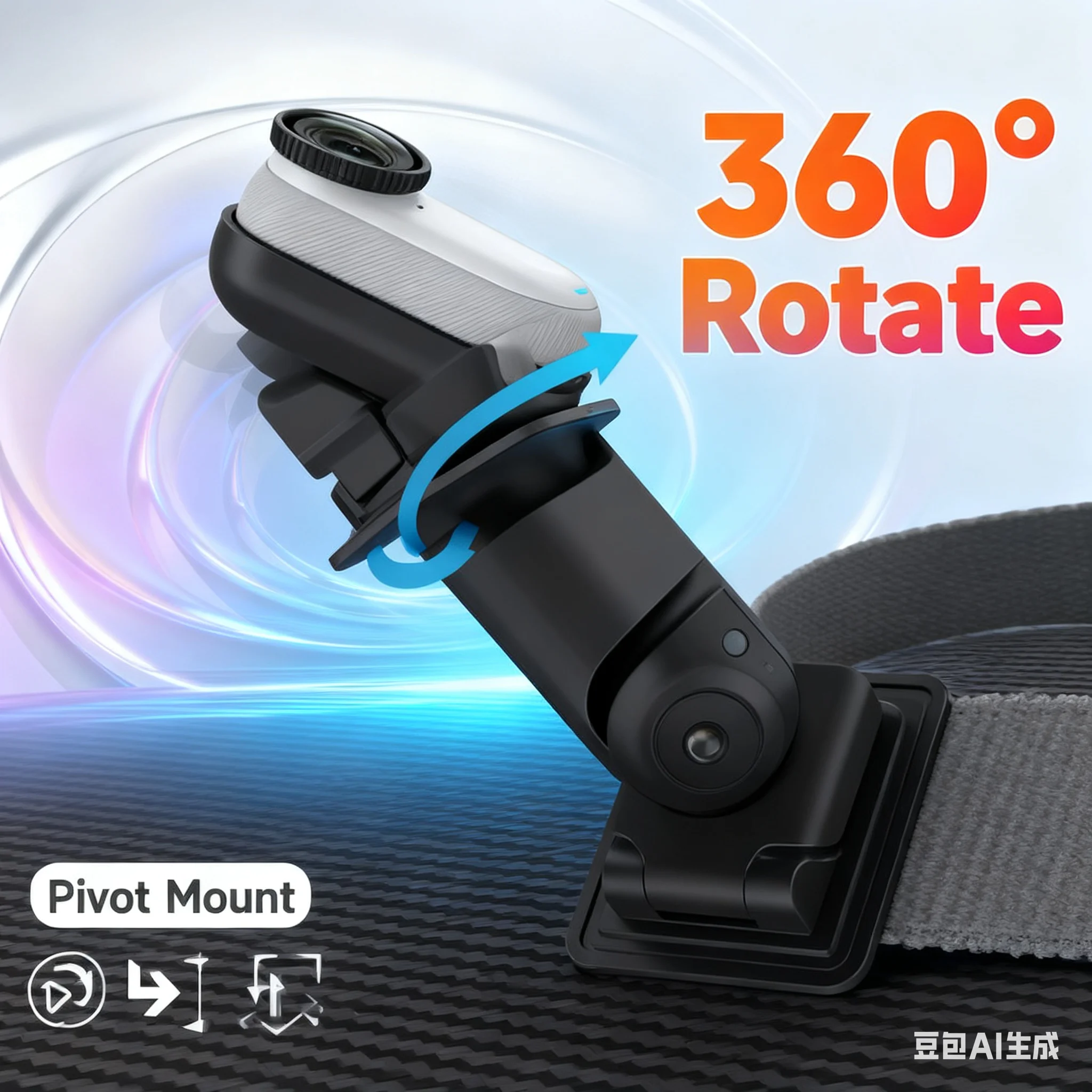 

Крепление на голову для Insta360 GO 3/3S - 360° ° Вращение, 90° ° Наклон, вертикально-горизонтальный переключатель, держатель POV