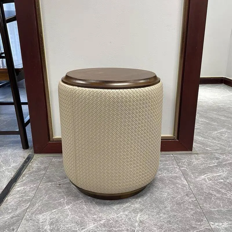 

Modern Solid Wood Wenge Craft Dining Stool Nordic Round Kitchen Tea Stool Leisure Home Furniture Дизайнерская Мебель