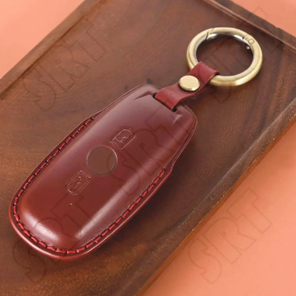 Fits for Honda GL1800 Gold Wing 1800 2018 2019 2020 2021 2022 2023 Motorcycle Key Leather Cover Case Fashion KeyChain KeyRing