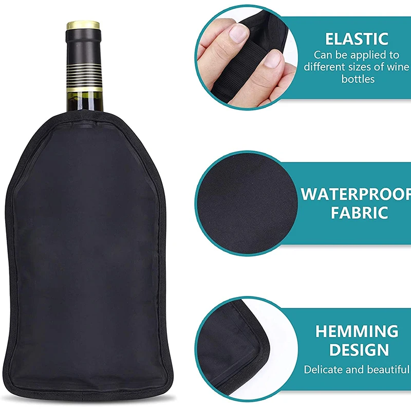 Wine Cooling Holder Ice Bag Jelly Picnic Beverage Nylon Wine Cooler Sleeve Soft Drink Rack Bar Tools for Beer Champagne Bucket