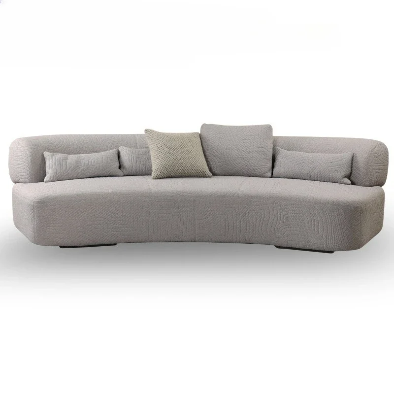 

Italian light luxury, small apartment, living room fabric sofa, household Internet celebrity arc