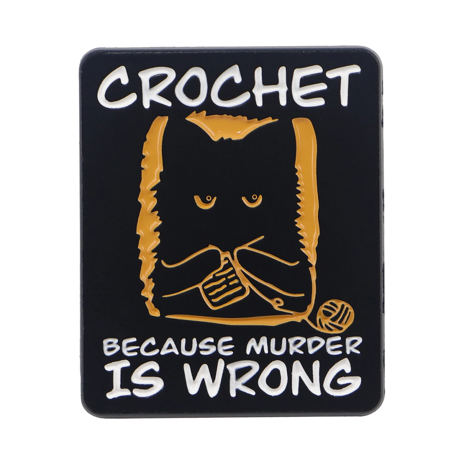 

Fashion Black Cat Enamel Pin Crochet Badges Cosplay Backpack Brooches Hat Collar Lapel Accessories Pins Toys Gifts for Women