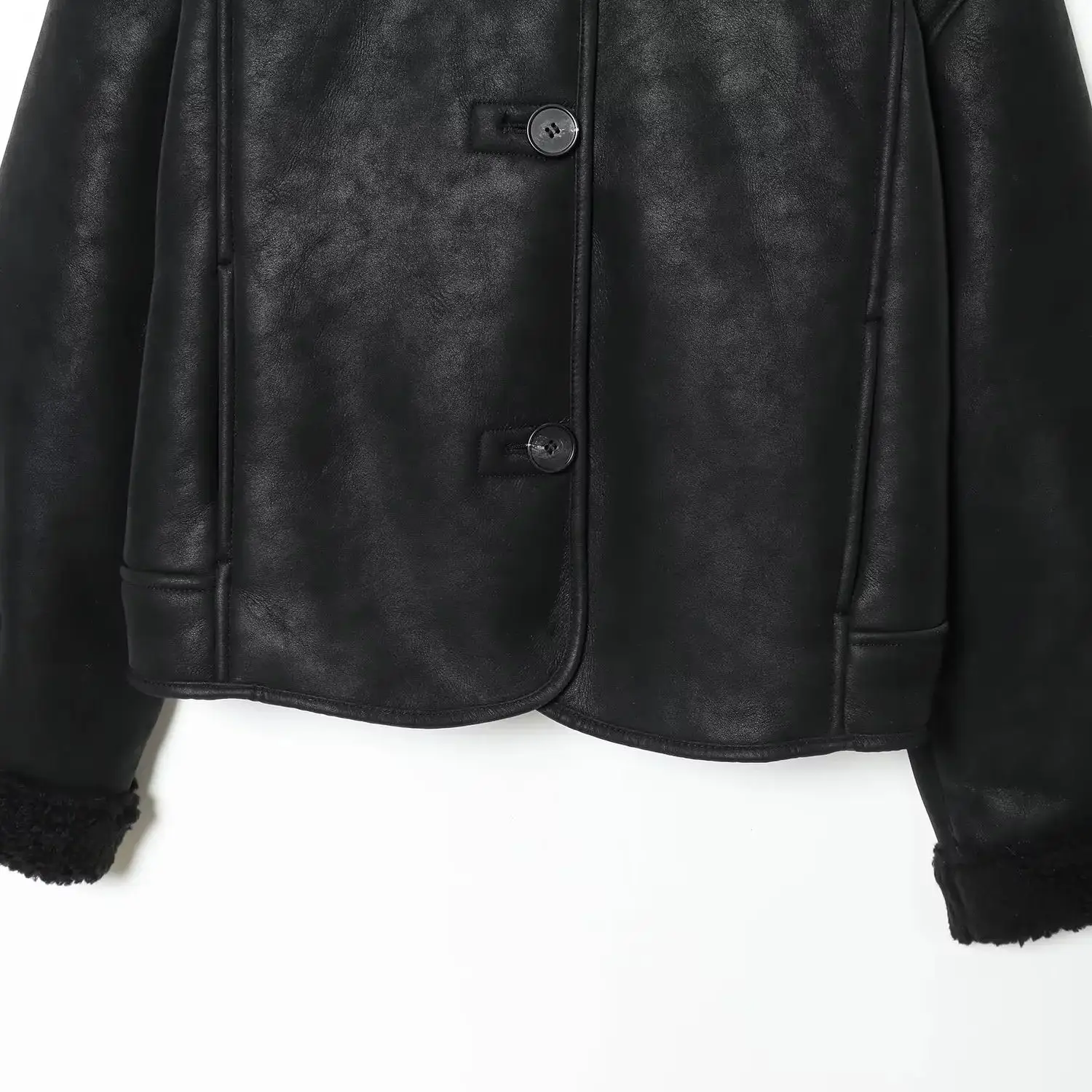 DiYiG WOMAN 2025 autumn new fashion velvet effect double-sided jacket retro long sleeve all-match coat Outerwear Mujer